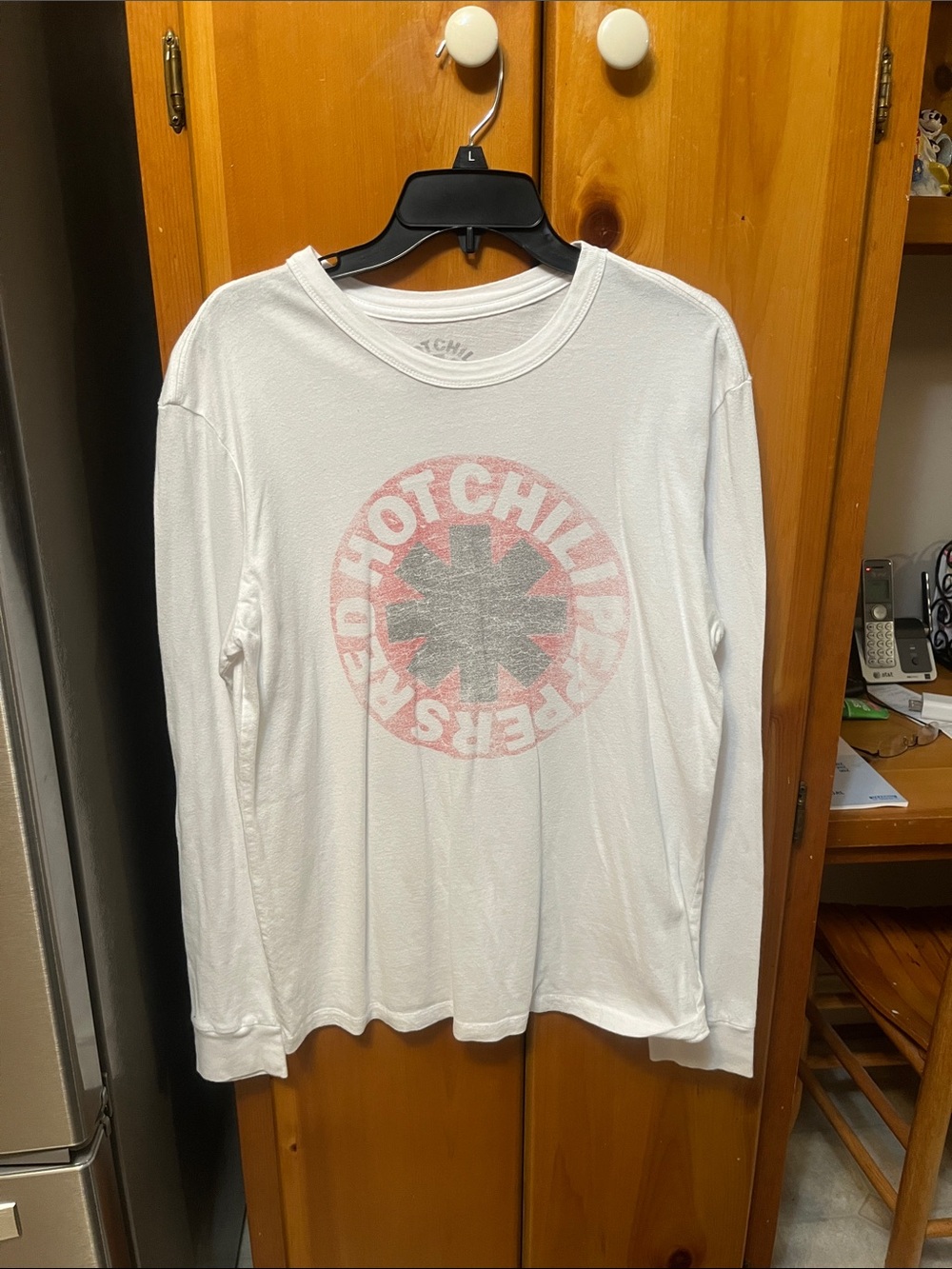 Red Hot Chili Peppers long sleeve white tee shirt